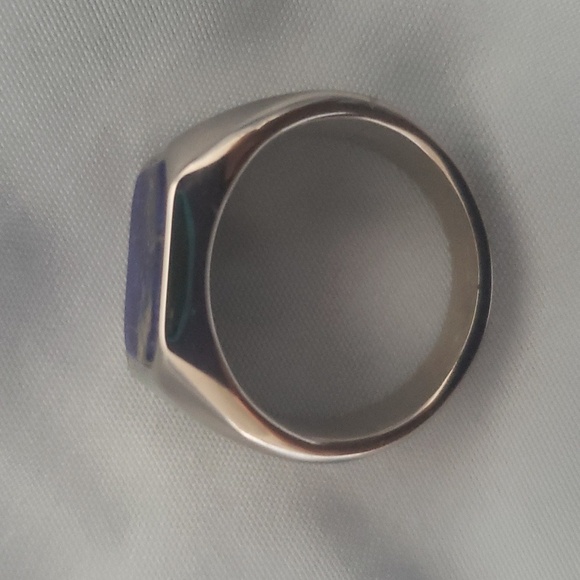 1344- Lapis Lazuli Natural Gemstone Handmade Men's Ring Size 10 NWT - Picture 6 of 7